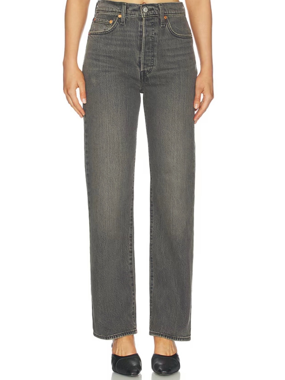 Levi's Ribcage Full Length Straight Leg Jeans in Automate Me Size 28
